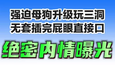 3个洞都操了个遍，最后肛交直接内射爽爆啦！